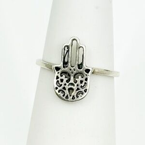 Sterling silver hamsa ring - GM437